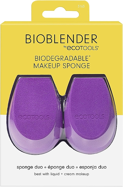 Спонж для макияжа, фиолетовый ,2шт - EcoTools BioBlender Duo — фото N1