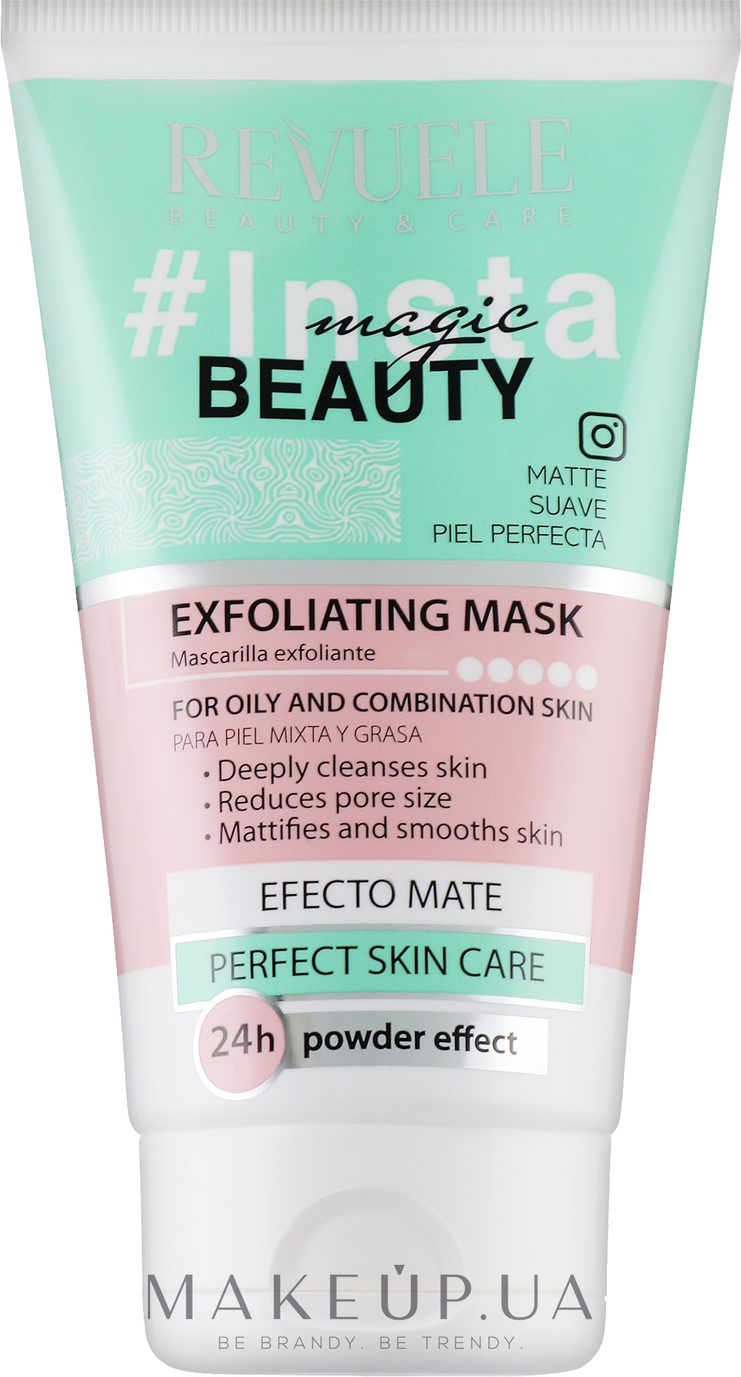 Отшелушивающая маска для жирной и комбинированной кожи лица - Revuele Insta Beauty Exfoliating Mask — фото 150ml