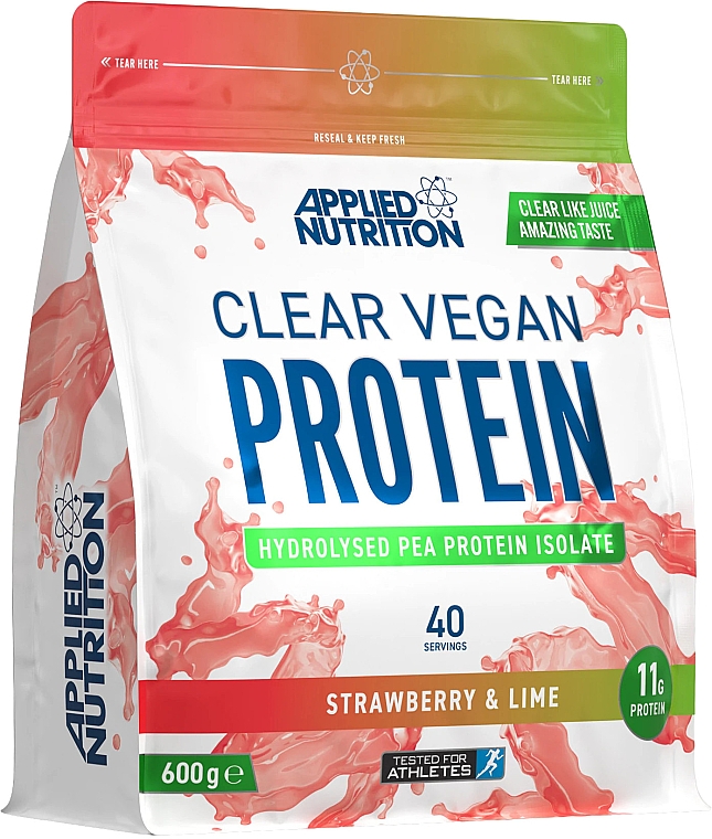 Пищевая добавка "Чистый веганский протеин со вкусом клубники и лайма" - Applied Nutrition Clear Vegan Protein Strawberry & Lime — фото N1