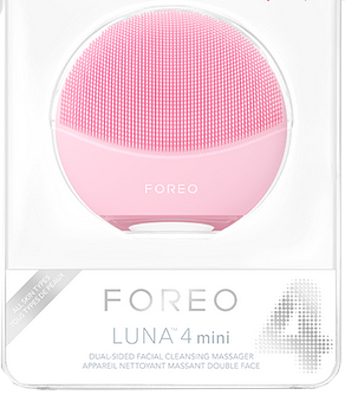 Двусторонний массажер для очищения лица - Foreo Luna 4 Mini Dual-Sided Facial Cleansing Massager Pearl Pink — фото N4