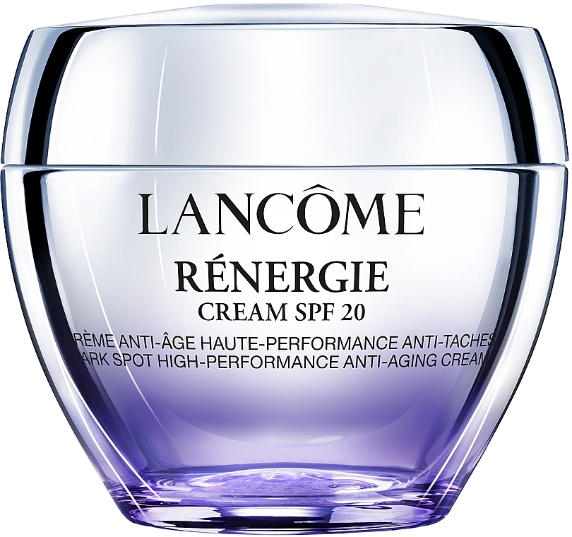 Високоефективний антивіковий крем для шкіри обличчя проти пігментних плям з гіалуроновою кислотою та екстрактом льону - Lancome Renergie Cream SPF 20 (тестер) — фото N1
