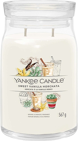 Ароматическая свеча - Yankee Candle Signature Sweet Vanilla Horchata — фото N2