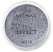 Срібна пудра для нігтів із голографічним ефектом - NeoNail Professional 3D Holo Effect — фото N1