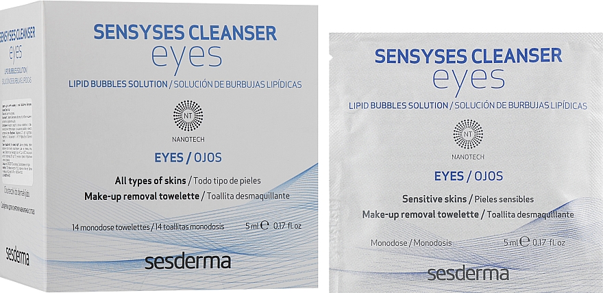 Салфетки для снятия макияжа с глаз - Sesderma Sensyses Liposomal Cleanser Eyes — фото N2