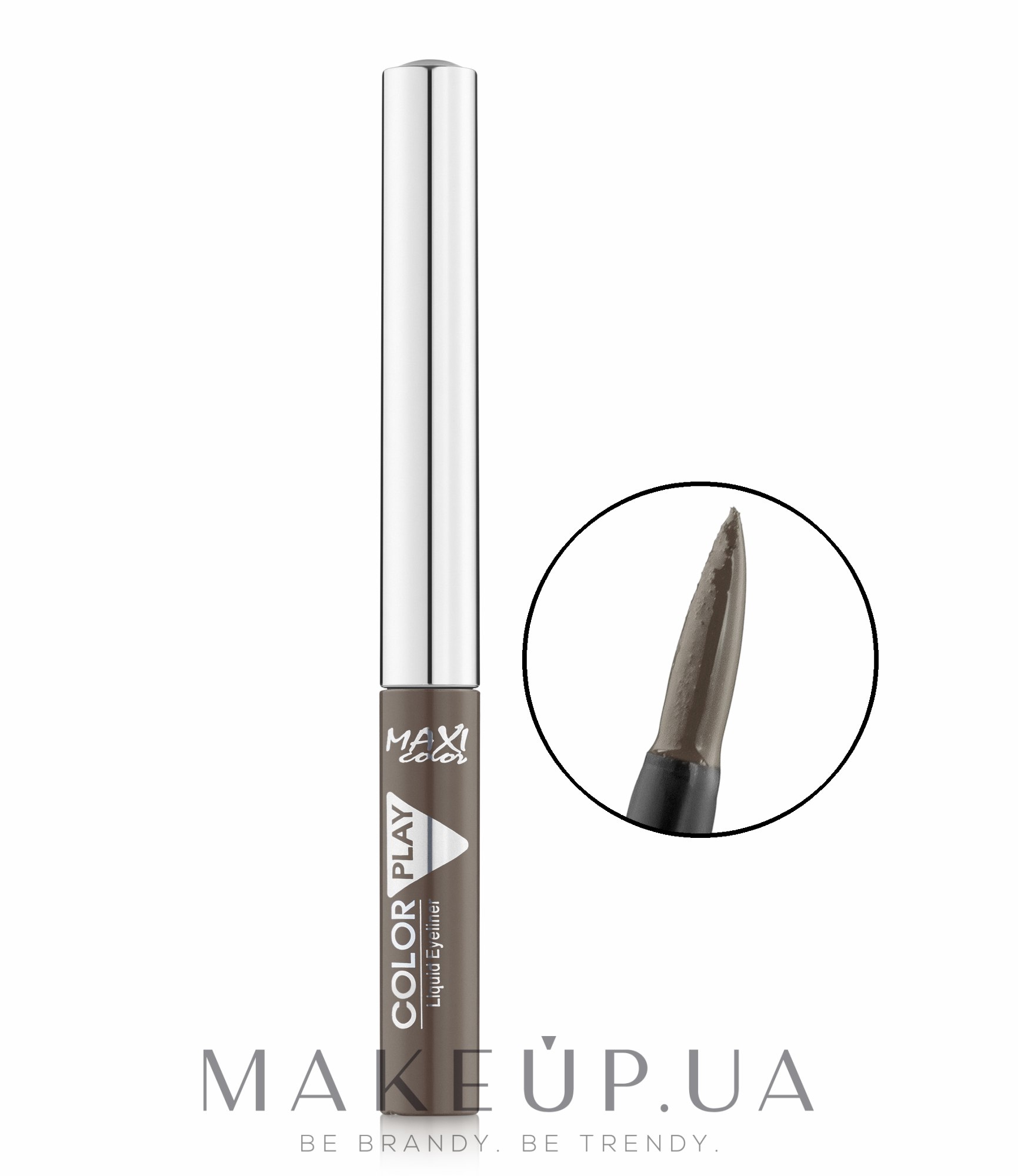 Жидкая подводка для глаз - Maxi Color Play Eyeliner — фото Brown