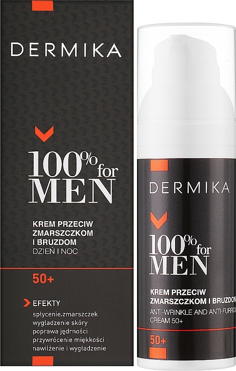 Крем против глубоких морщин - Dermika Anti-Wrinkle And Anti-Furrow Cream 50+ — фото N2