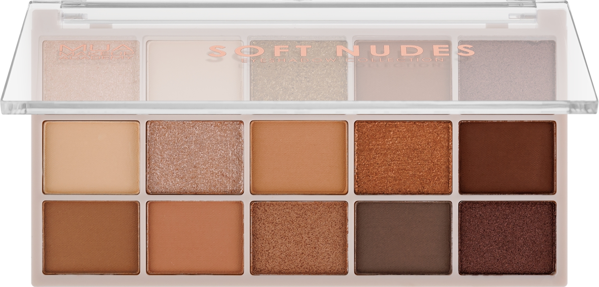 Палетка теней для век - MUA 15 Shades Eyeshadow Palette — фото Soft Nudes