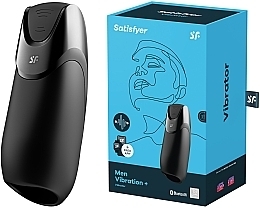 Мастурбатор с вибрацией - Satisfyer Men Vibration+ Connect App Black — фото N1