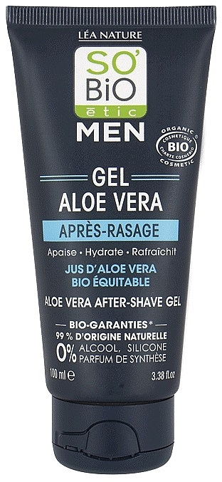 Гель после бритья - So'Bio Etic Men After-Shave Gel Aloe Vera — фото N1