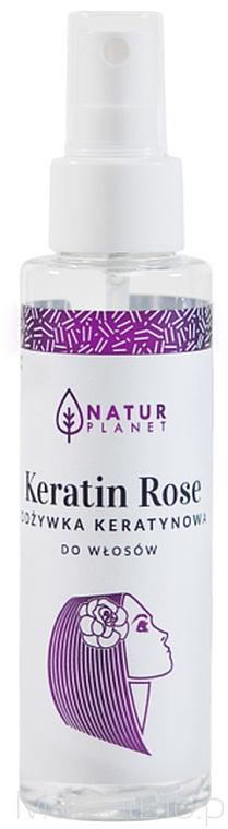 Кератиновий кондиціонер для волосся - Natur Planet Keratin Rose Hair Conditioner