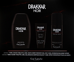 Guy Laroche Drakkar Noir - Набір (edt/100ml + sh/gel/50ml + deo/150ml) — фото N1