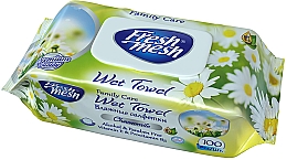 Парфумерія, косметика Вологі серветки "Ромашка", 100 шт. - Fresh Mesh Family Care Chamomile Wet Towel