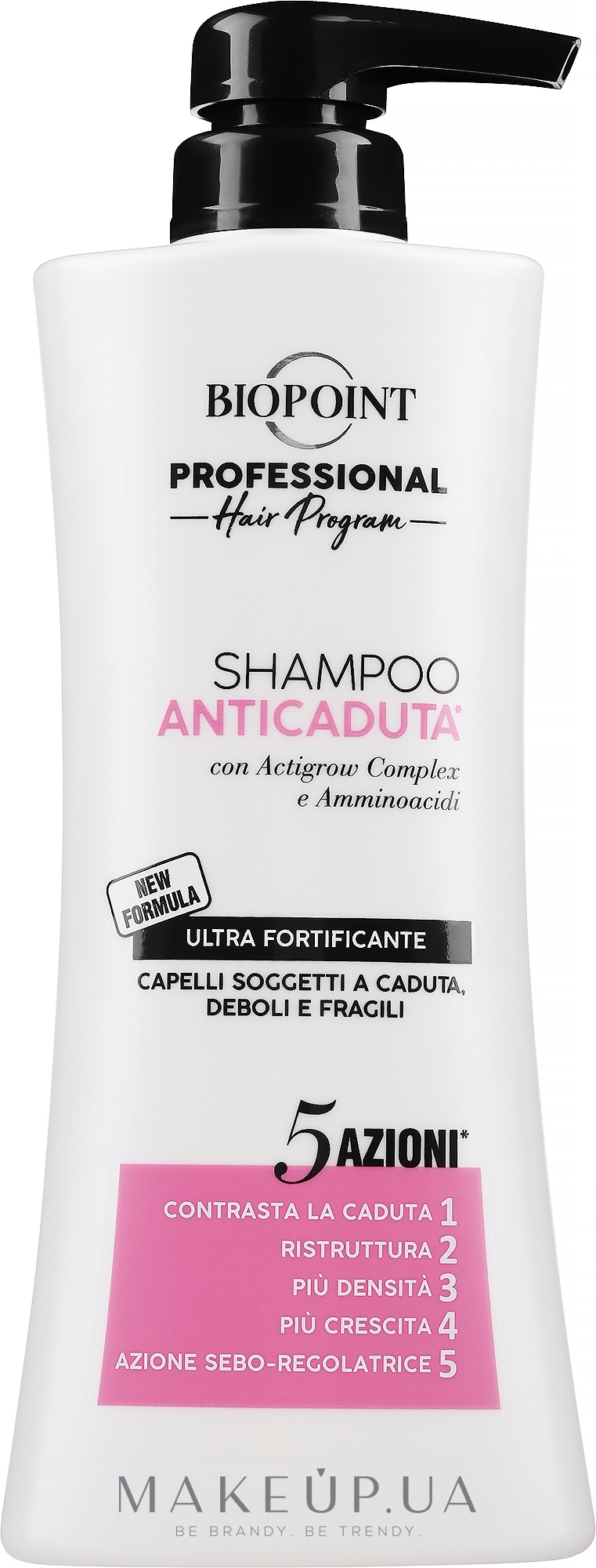 Шампунь против выпадения волос и перхоти, для женщин - Biopoint Anticaduta Shampoo — фото 400ml
