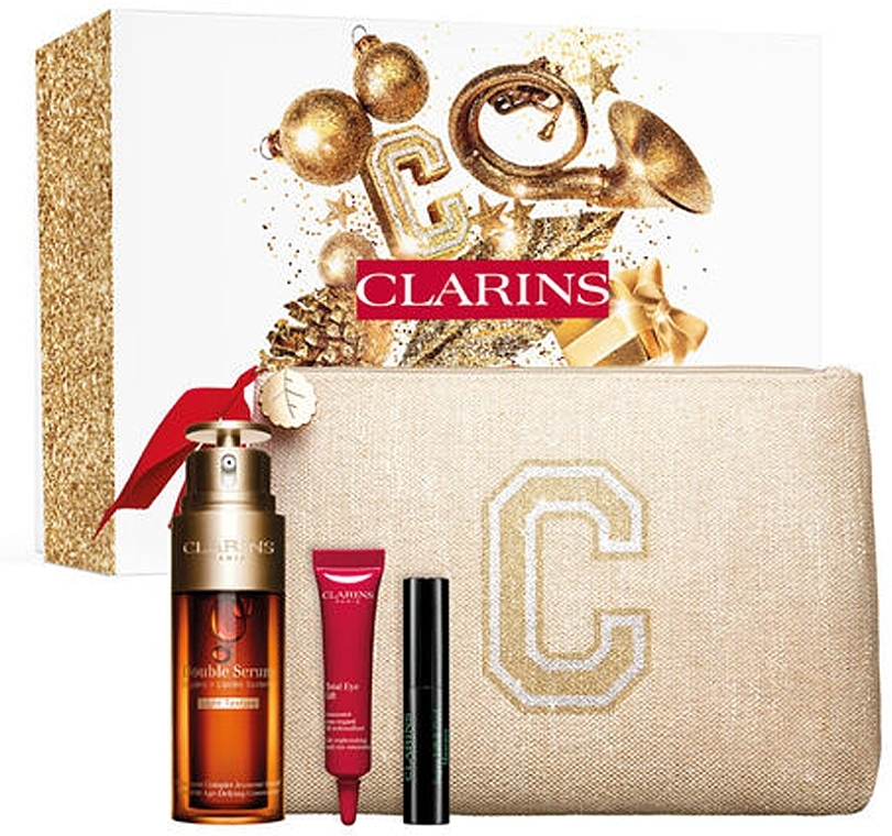 Набор - Clarins (ser/50ml + eye/cr/8ml + mascara/3ml + bag/1pc) — фото N1