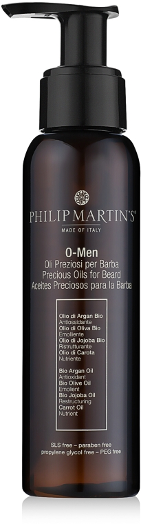 Концентрат дорогоцінних олій для догляду за бородою - Philip Martin's O-Men — фото N2
