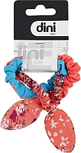 Парфумерія, косметика Резинки для волосся "Метелик", AT-14, коралова + синя + помаранчева в квіти - Dini Every Day