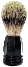 Парфумерія, косметика Помазок для гоління з ворсом борсука, пластик, чорний матовий - Golddachs Finest Badger Plastic Black Matt