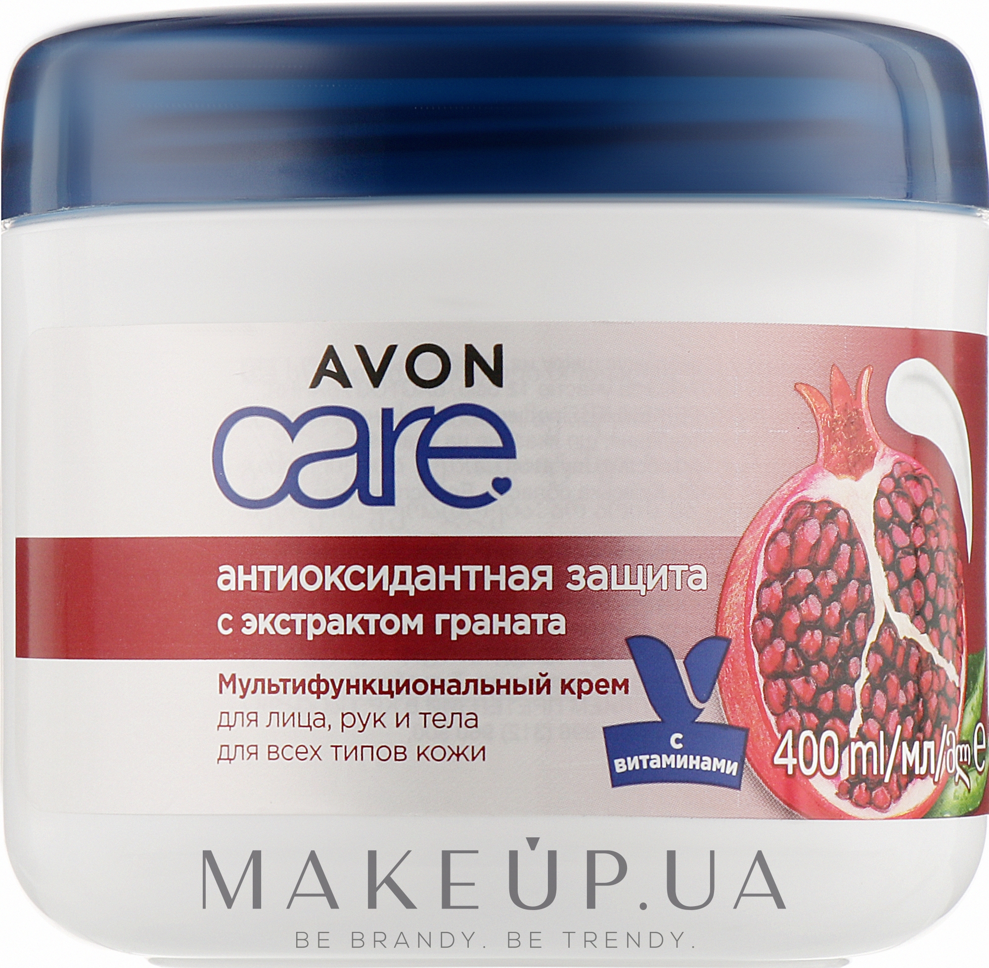 Мультифункціональний крем для обличчя, рук і тіла з гранатом - Avon Care Antioxodant Moisture Multi-Purpose Cream — фото 400ml