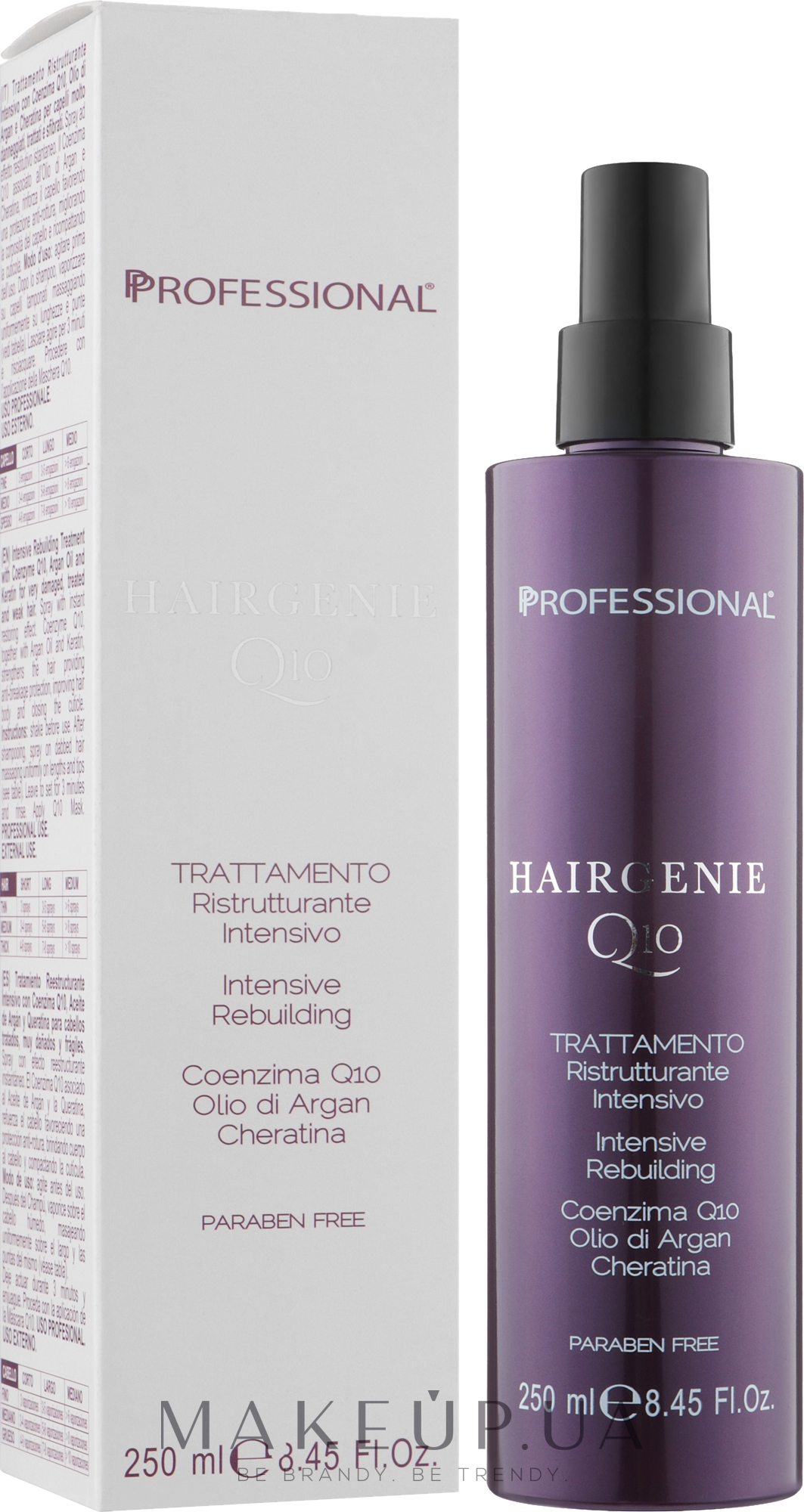 Спрей для восстановления волос - Professional Hairgenie Q10 — фото 250ml