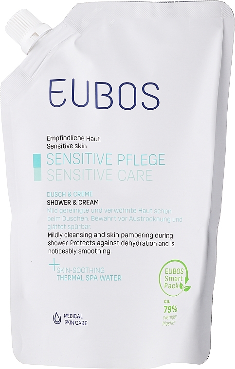 Крем для душа - Eubos Med Sensitive Skin Shower & Cream For Dry Skin Refill (запасной блок) — фото N1