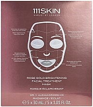 Осветляющая маска для лица с розовым золотом - 111Skin Rose Gold Brightening Facial Treatment Mask — фото N2