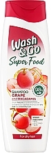 Шампунь для сухих волос с виноградом и макадамией - Wash&Go Super Food Shampoo — фото N1