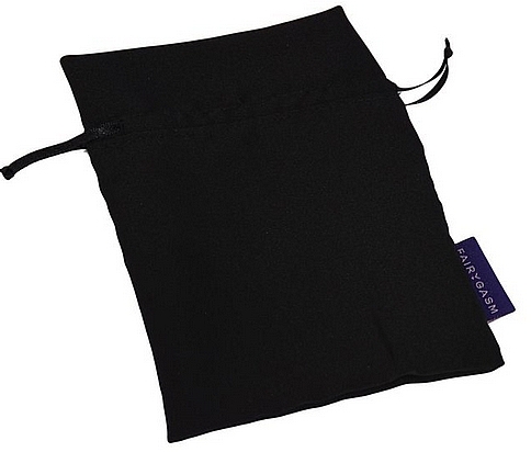Мішечок, чорний, розмір 18x12 см - Fairygasm Satin Bags — фото N1