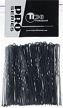 Шпильки для волосся, хвилясті, з наконечником, 70 мм., чорні - Tico Professional — фото N1