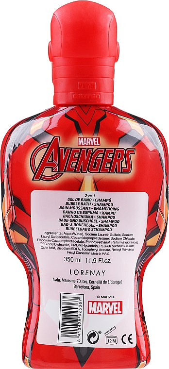 Шампунь-гель для душа - Marvel Avengers 2 in 1 Shampoo & Shower Gel Iron Man — фото N2