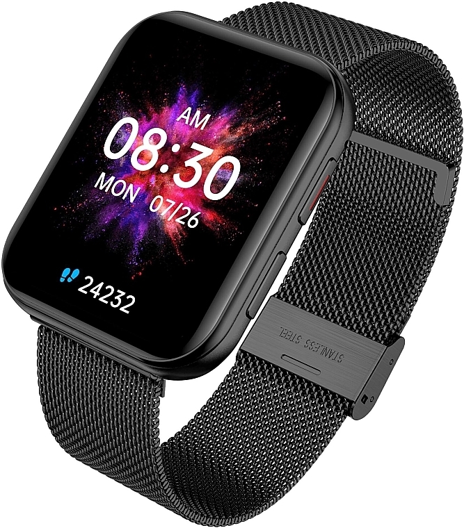Смарт-часы, черный металл - Garett Smartwatch GRC MAXX Black Steel — фото N3
