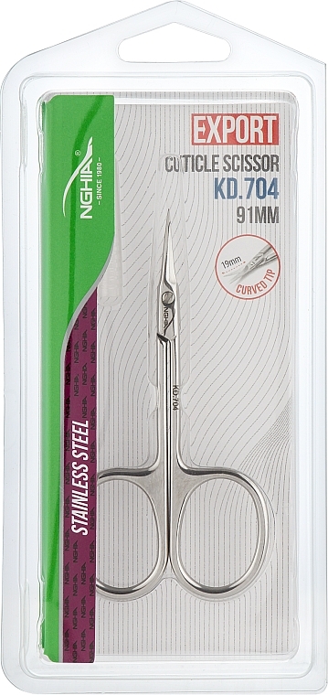 Ножиці для кутикули професійні KD.704, 91 мм - Nghia Export — фото N1