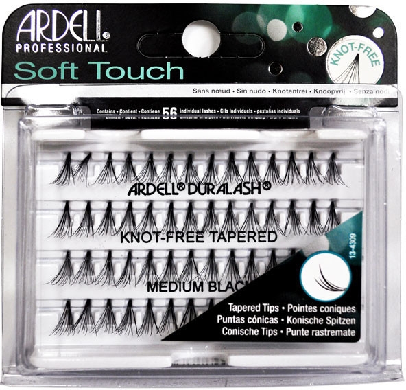 Набір пучкових вій - Ardell Soft Touch Duralash Medium Black Tapered Tips — фото N1
