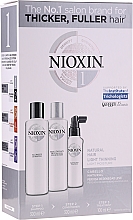 Парфумерія, косметика Набір - Nioxin Thinning Hair System 1 (sh/300ml + cond/300ml + mask/100ml)