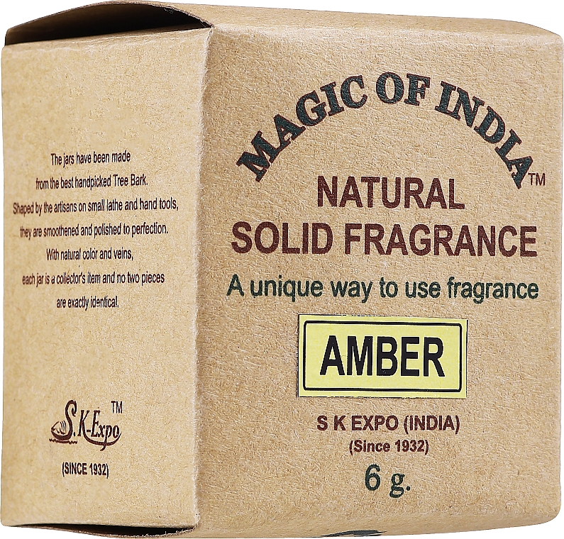 Натуральний крем-парфуми Amber - Shamasa — фото N1