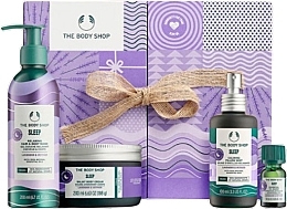 Набір - The Body Shop Unwind & Rest Sleep Routine Gift (gel/200ml + oil/9ml + b/cr/200ml + spray/100ml) — фото N1