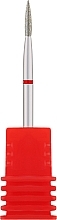 Фреза алмазна "Полум'я" 243 018R, діаметр 1,8 мм, червона - Nail Drill — фото N1