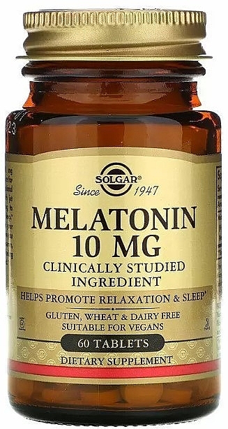 Пищевая добавка "Мелатонин" - Solgar Melatonin 10 Mg — фото N1