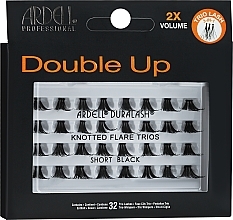 Набір пучкових вій - Ardell Double Up Knotted Flare Trios Short Black — фото N1