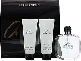 Духи, Парфюмерия, косметика Giorgio Armani Acqua di Gioia - Набор (edp 100ml + b/l 75ml + sh/gel 75ml)