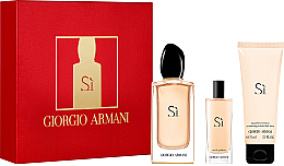 Парфумерія, косметика Giorgio Armani Si - Набір (edp/100ml + edp/mini/15ml + b/lot/75ml)