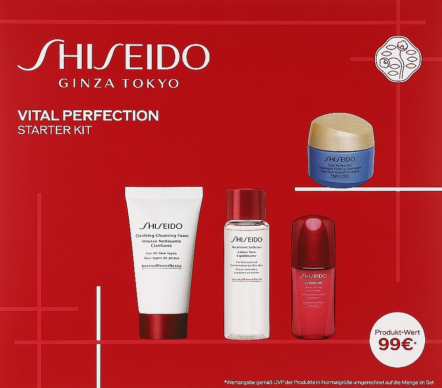 Набор - Shiseido Vital Perfection Starter Kit (f/cr/15ml + clean/foam/30ml + f/lot/30ml + f/conc/10ml) — фото N1