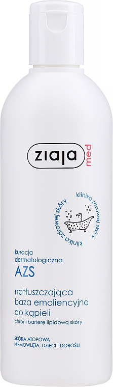 Жидкое смягчающее средство для ванны - Ziaja Med Dermatological Treatment AZS Oiling Base for Bathing — фото N1