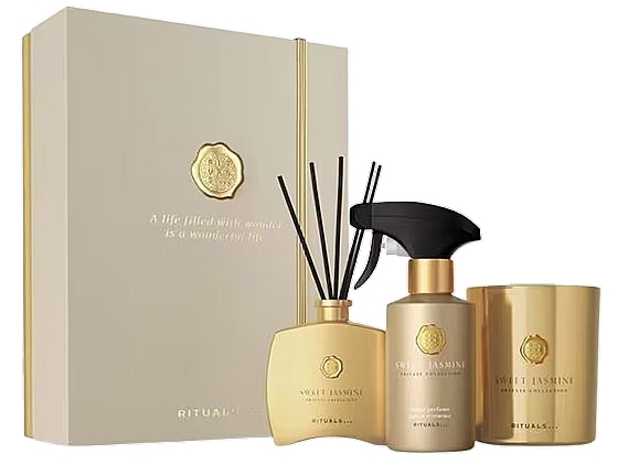 Набір - Rituals Private Collection Sweet Jasmine Set (diff/100ml + h/parf/250ml + candle/360g) — фото N1