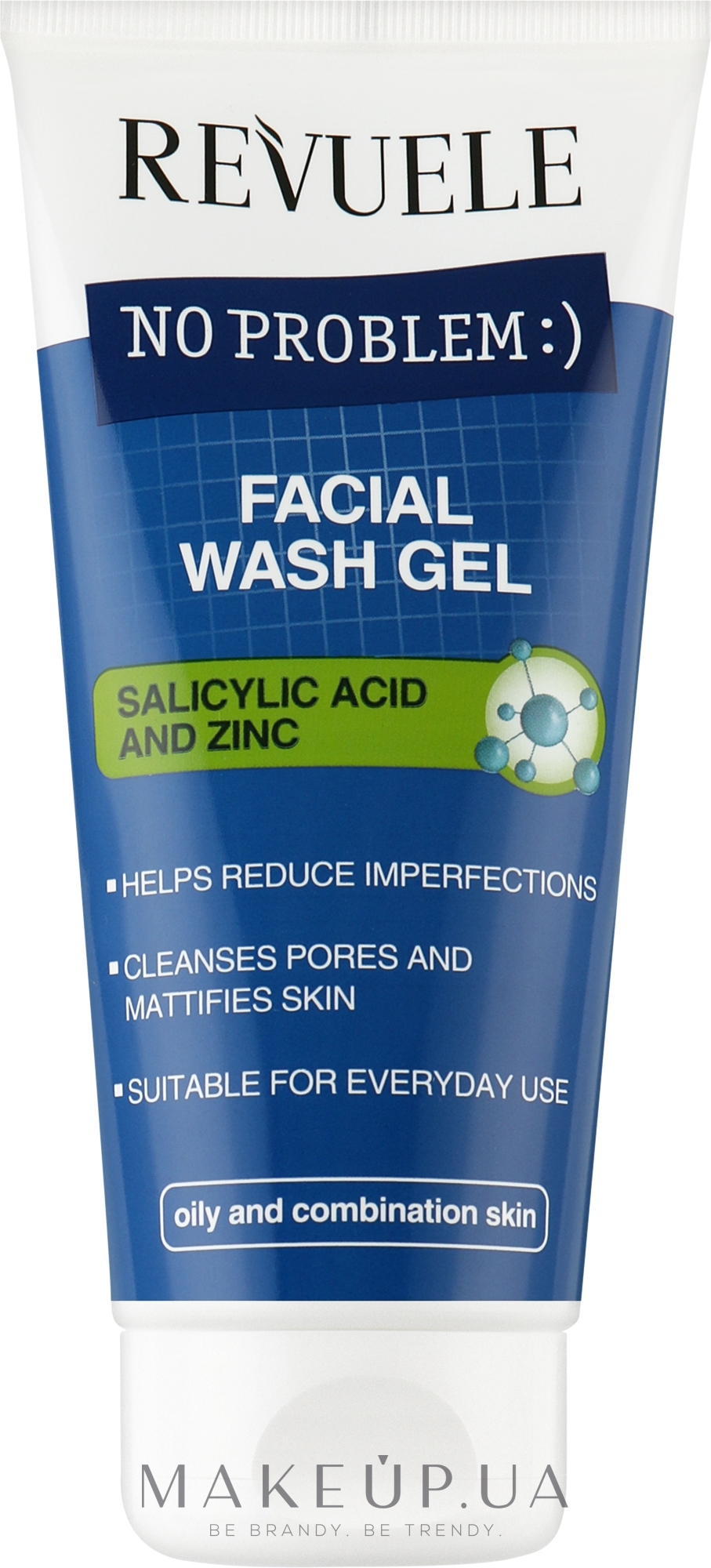 Гель для умывания с салициловой кислотой и цинком - Revuele No Problem Salycylic Acid & Zinc Facial Wash Gel — фото 200ml