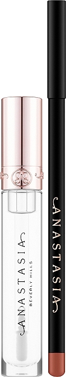 Набір для губ - Anastasia Beverly Hills Pout Master Sculpted Lip Duo Clear/Warm Taupe (lip/pen/1.49g + ipstick/4.8ml) — фото N2