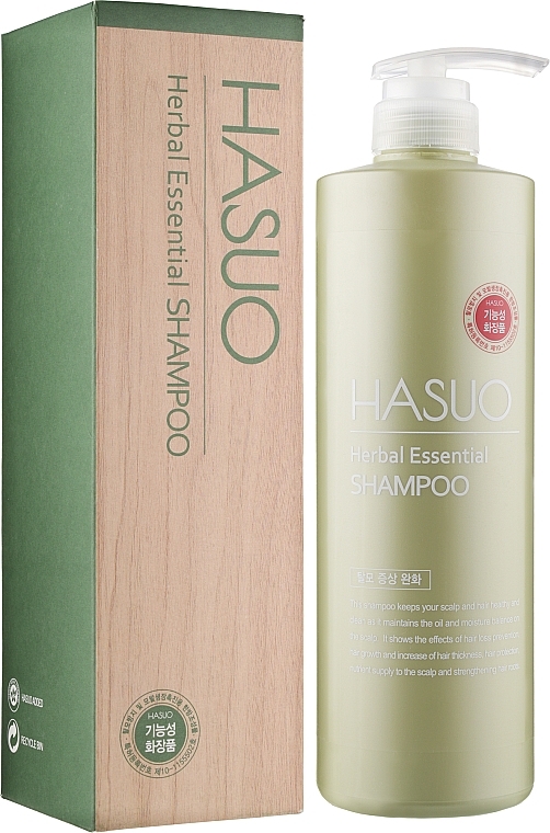 УЦЕНКА Шампунь для укрепления и против выпадения волос - PL Cosmetic Hasuo Herbal Essential Shampoo * — фото N2