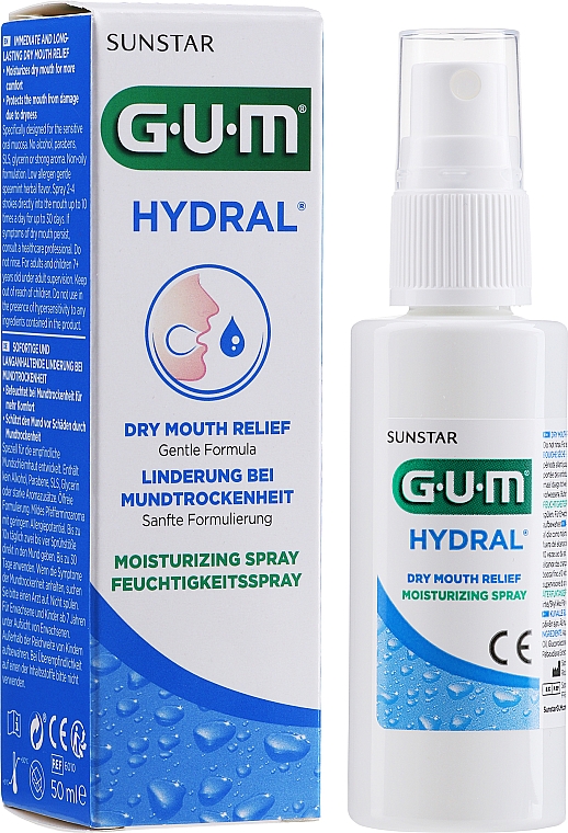 Спрей для облегчения симптомов сухости полости рта (ксеростомии) - G.U.M. Hydral Hydrating Spay — фото N2