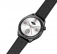 Чоловічий смарт-годинник, чорний ремінець - Garett Smartwatch V12 Black Leather — фото N3