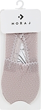 Духи, Парфюмерия, косметика Женские низкие носки с кружевной отделкой, бежевые, 1 пара - Moraj