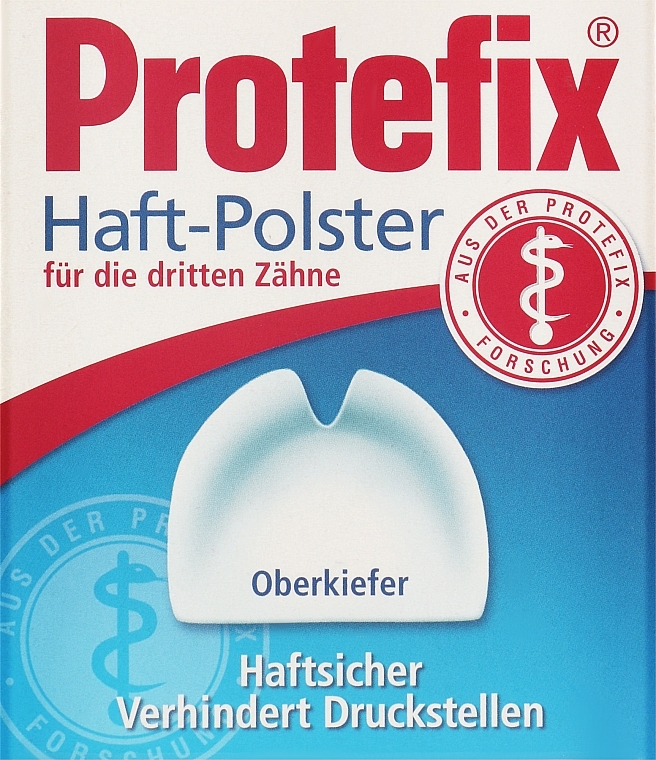Фіксувальні прокладки для зубних протезів, верхня щелепа - Protefix Haft-Polster — фото N1